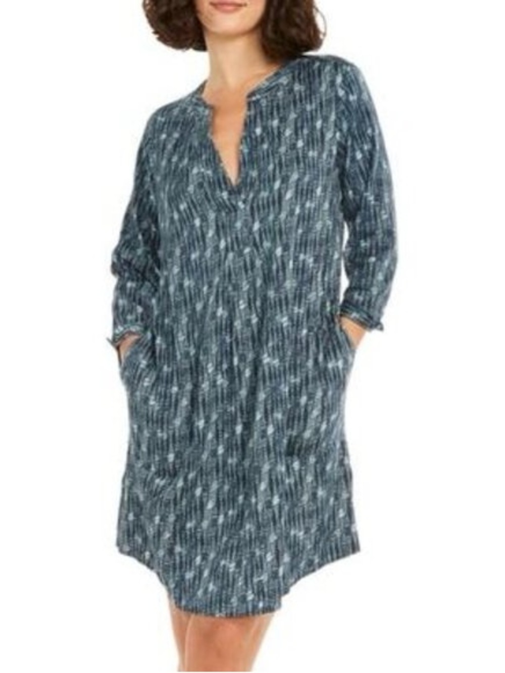 Nic+Zoe Raindrop V-Neck Shirt Dress